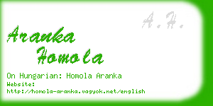 aranka homola business card